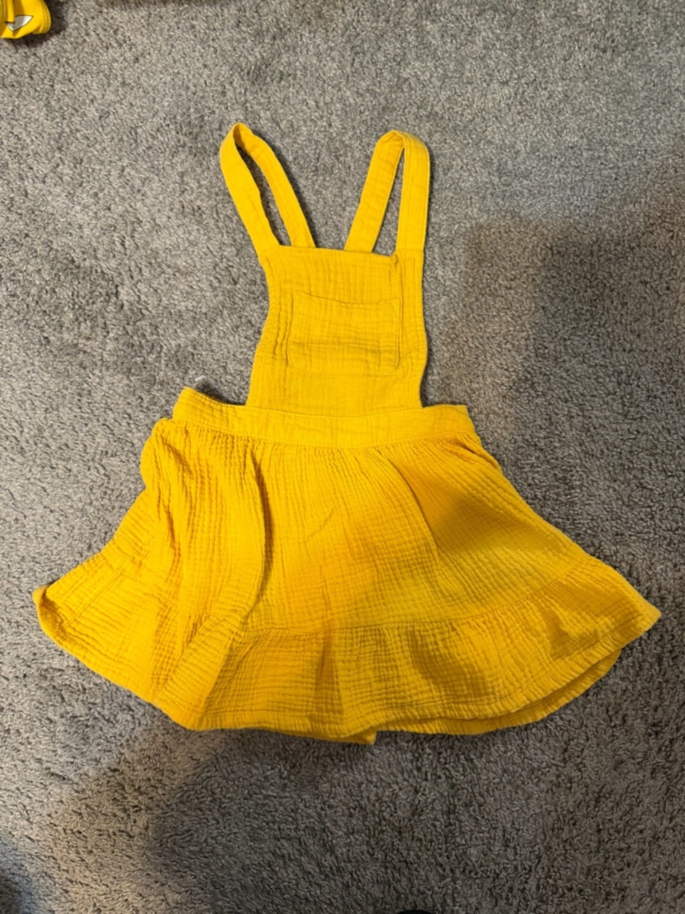 Cat & Jack Yellow Smocked Overall Dress